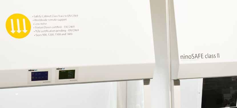Ännu fler fördelar med ninosafe Klass II! Unik, lätt demonterbar laminator/fördelningsduk för att säkerställa excellenta luftrörelser. Duken ger även homogen och behaglig ljusspridning.