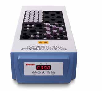 Nyhet Blocktermostater från Thermo Scientific Digital blocktermostat med utbytbara block för en, två eller fyra block.