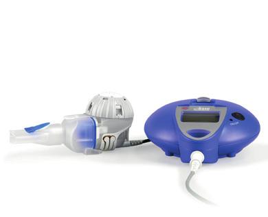 Anpassad till att ge samma lungdeposition som med PARI BOY SX. Med en batteritid (batteri medföljer) på 4 timmar och normal inhalationstid på ca 3 min.