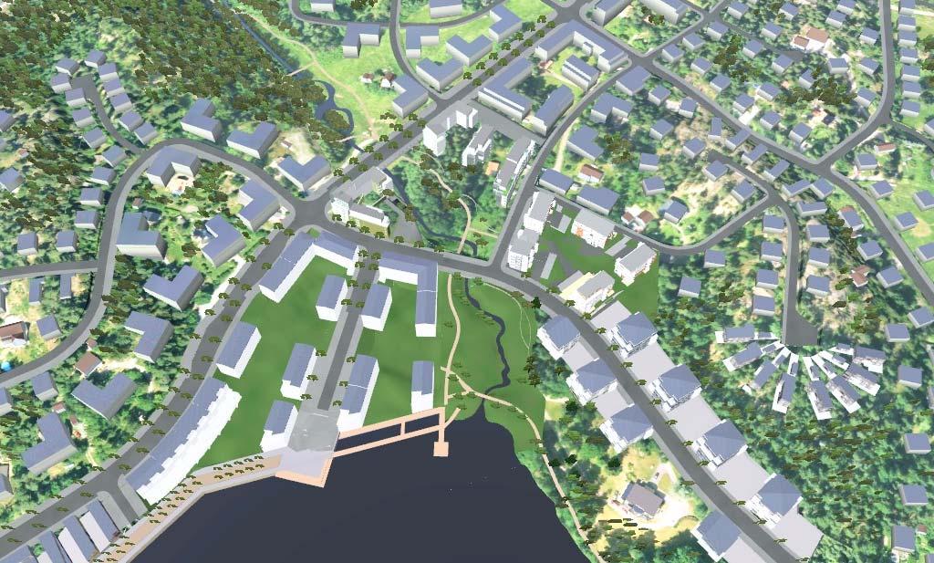 Sidan 12 av 23 Gång- och cykelvägar Längs Frestavägen, den nya vägen förbi Kastellgården och längs delar av Södersätravägen föreslås cykelbanor, och cykelvägar föreslås även från Södersätra söderut