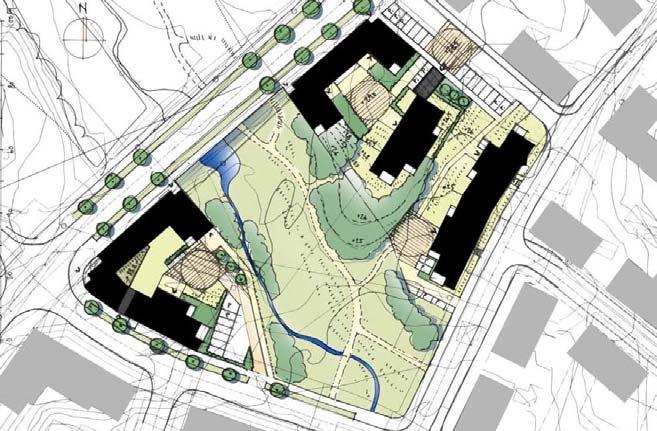 Genom att placera lokaler som vänder sig ut mot gatorna i bottenvåningarna, och vända entréer mot gatorna kan bebyggelsen bidra till att skapa levande gatumiljöer.