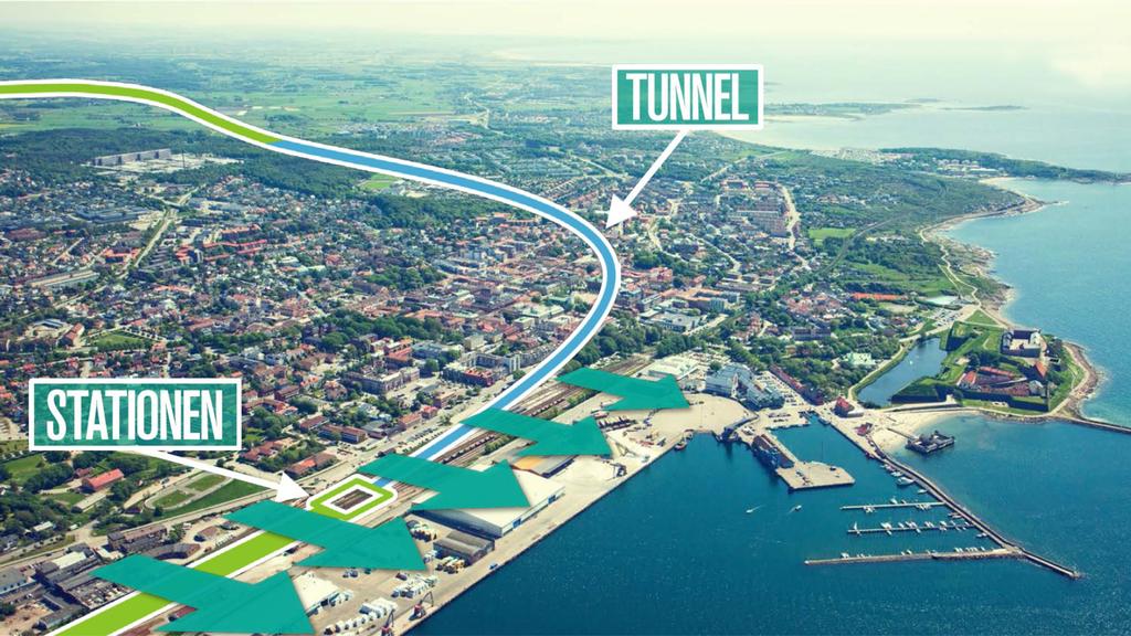 När Västkustbanan läggs i tunnel under staden och Industrihamnen flyttar, så kan staden växa mot havet.