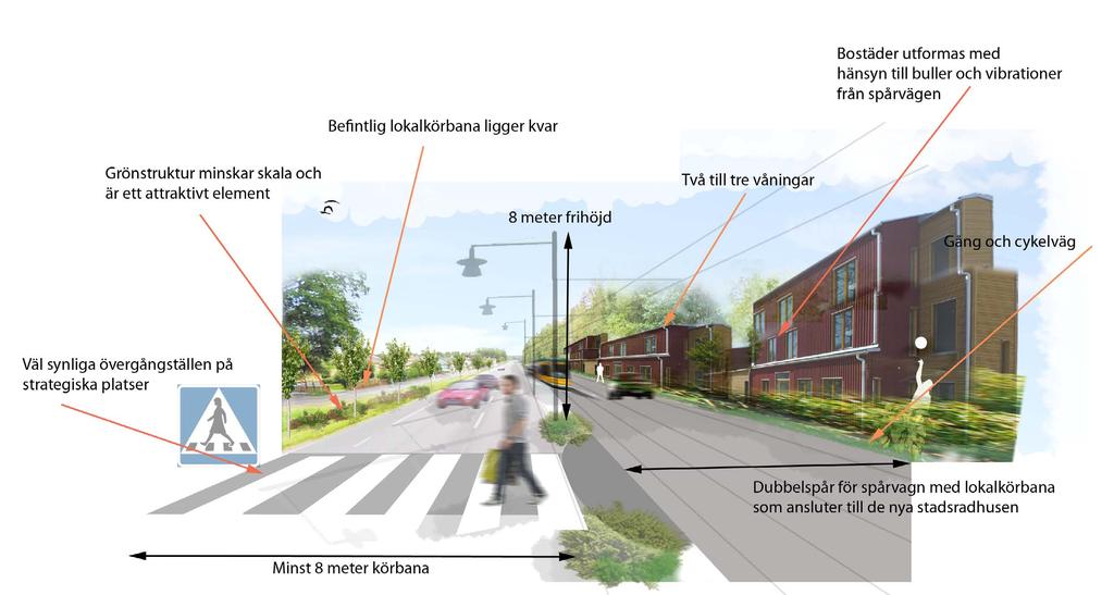 parhus. Nya bostäder bör knyta an i byggnadsarea, placering på tomten och tomtstorlek med den kringliggande bebyggelsen för att harmonisera med områdets karaktär.