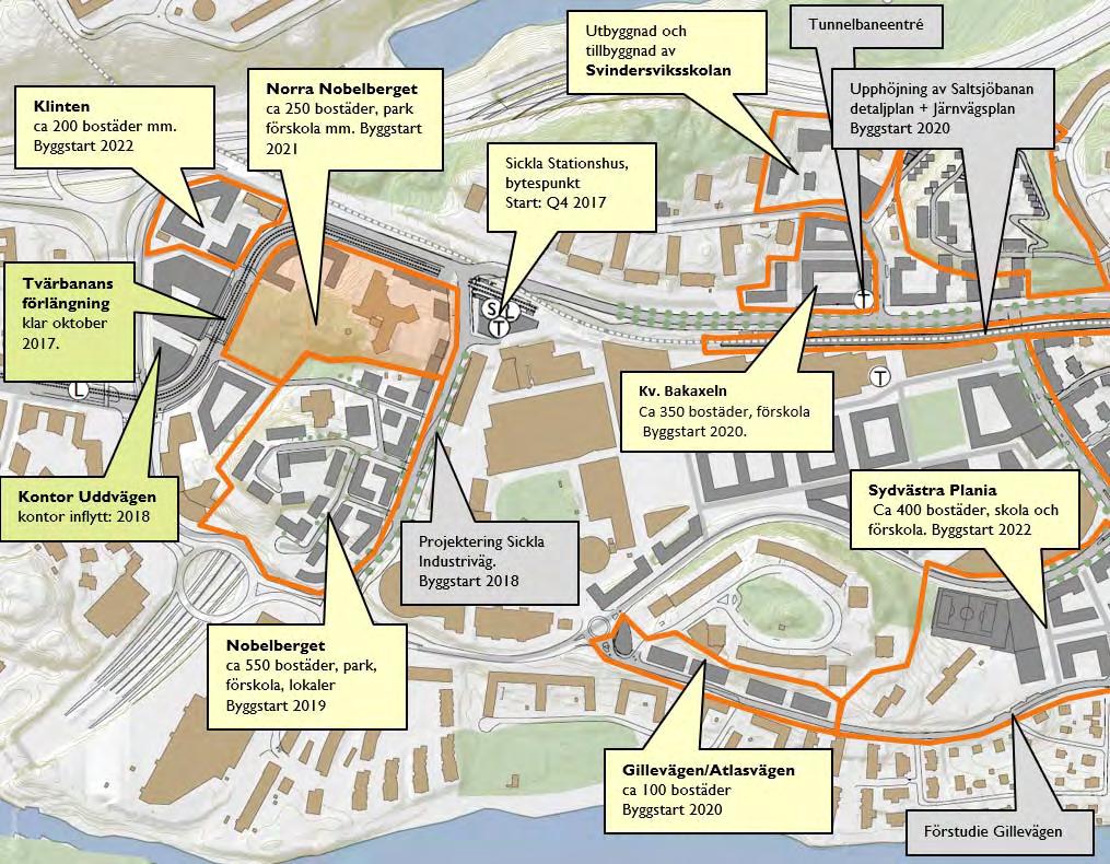 30 STARTPROMEMORIA 7 (10) Norra Nobelberget och busshållplatser är en förutsättning för bebyggelse som planeras intill. Framtida ombyggnation av Värmdövägen ska också beaktas i planeringen.