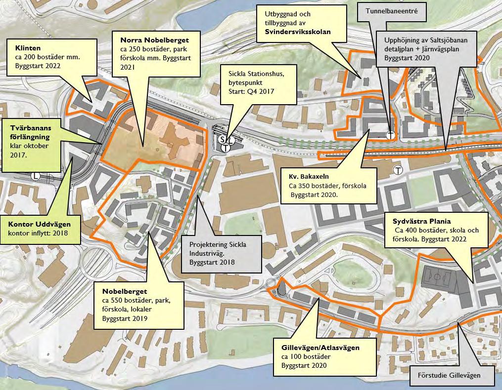 30 STARTPROMEMORIA 7 (10) Norra Nobelberget och busshållplatser är en förutsättning för bebyggelse som planeras intill. Framtida ombyggnation av Värmdövägen ska också beaktas i planeringen.