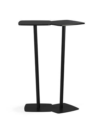 ekfanér eller vitt HPL laminat, tillval kabellucka. Knutar i vit eller svart Stativ i krom alt. vit eller svart Kontaktdon som tillbehör.