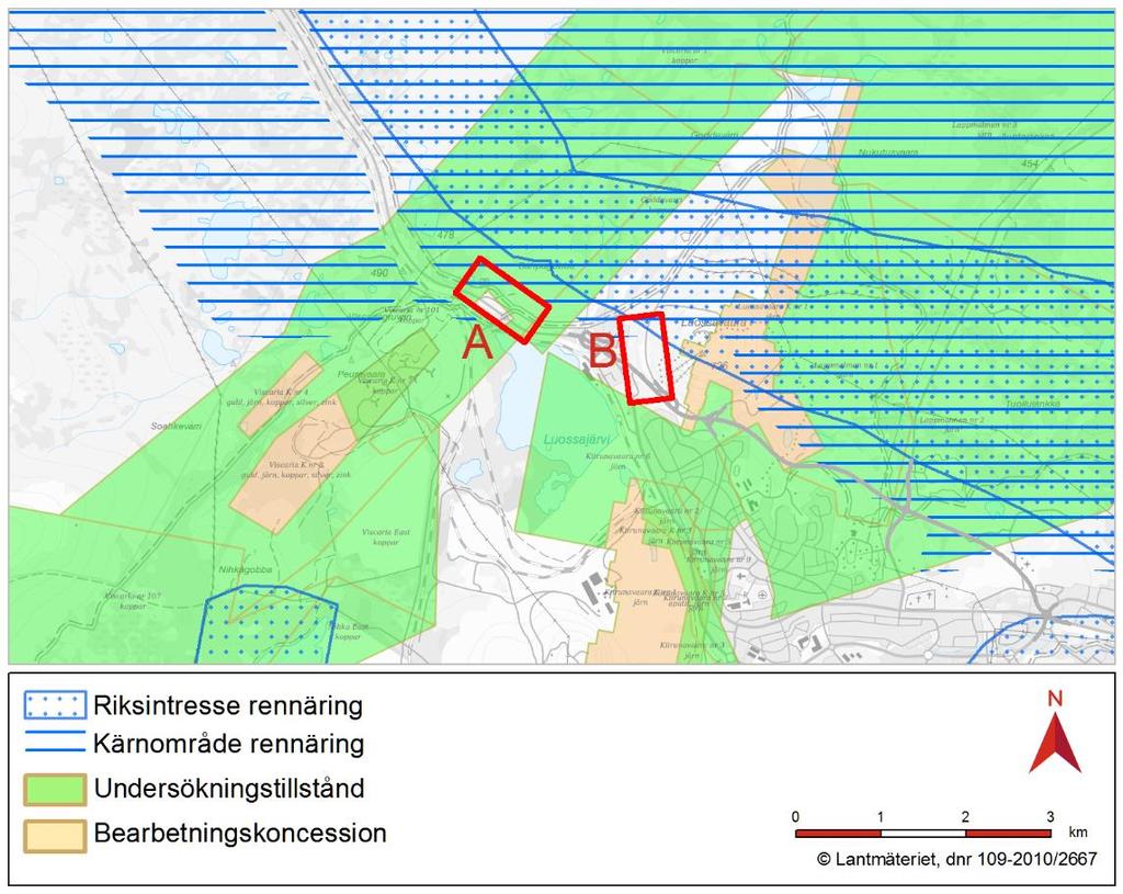 Intressen för rennäring och mineraltillgångar. Intressen för friluftsliv. 4.