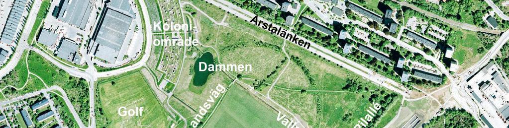 I södra delen av fältet finns rugbyplan och driving range för golf, och i nordväst finns kolonilotter. Därutöver finns en stor del friytor och gång- och cykelbanor.