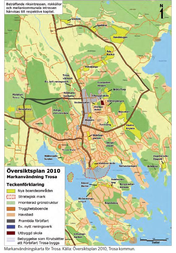Dessa tillkommande exploateringsområden finns inte upptagna i gällande översiktsplan 2015.