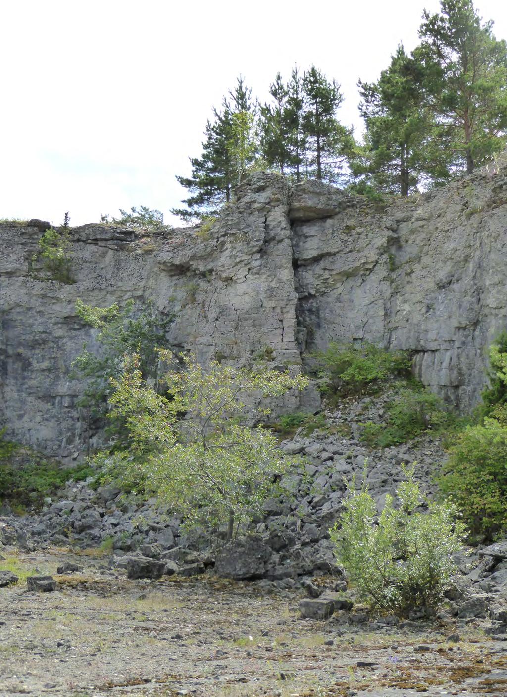 1 19 Väggarna i Gamla brottet är sprängda så att de har en naturlig