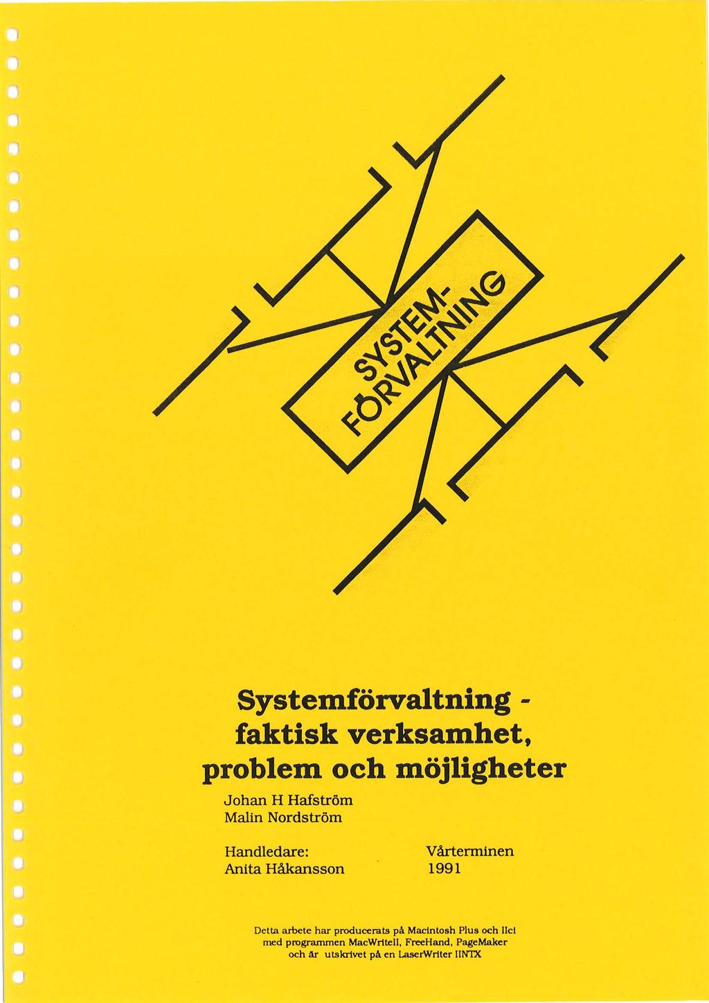 Syste111förvaltning - faktisk verksam.
