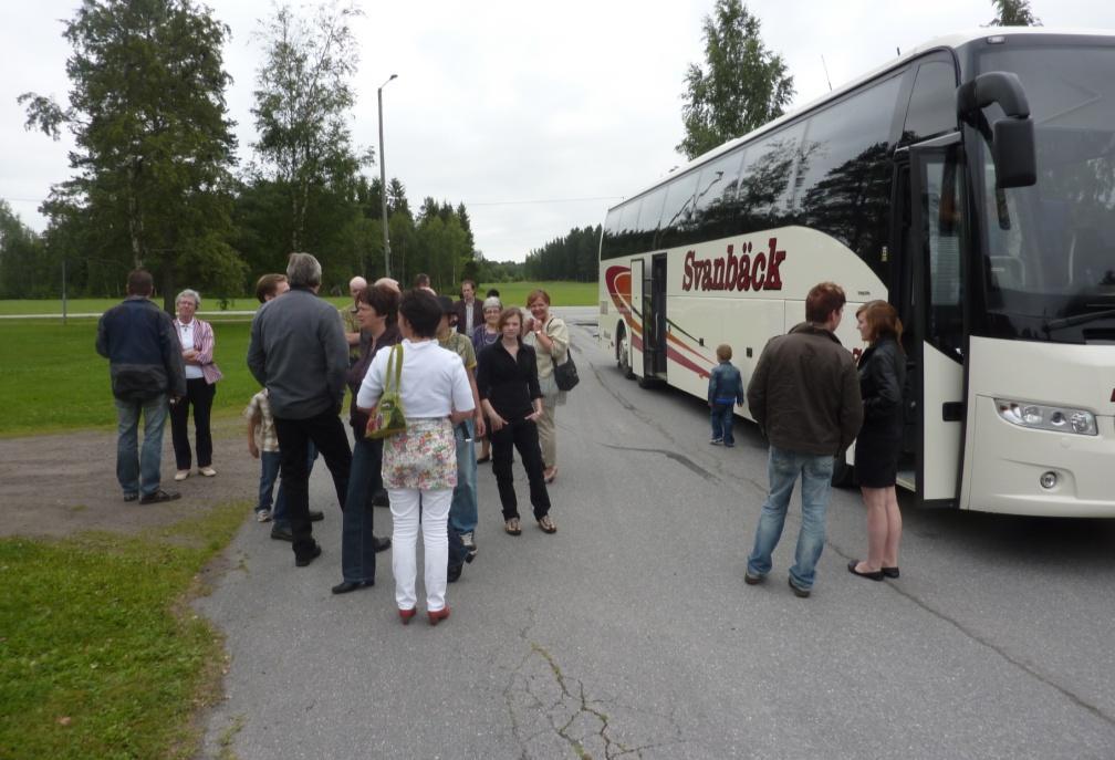 med buss så vi fick åka