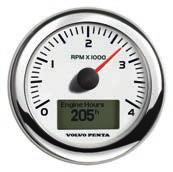 Display 2,5" 2,5-tumsdisplay för Volvo Pentas motorer. Knappar med bakgrundsbelysning gör det enkelt att navigera.