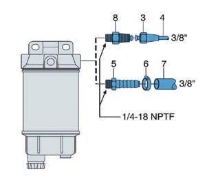38255 2 Adapternippel - 3 Kopparrör