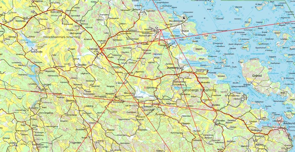 Jonsberg: Påverkan på landskapsbild Den visuella påverkan på landskapsbilden kan illustreras med fotomontage.