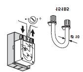 Asennus 4.4. Diskmedels doserarens (option) efterinstallation Bild 7 4.4.1. Elanslutning 4.4.2. Vattenanslutning Följd kopplingsscheman som följer med maskinen. 1.