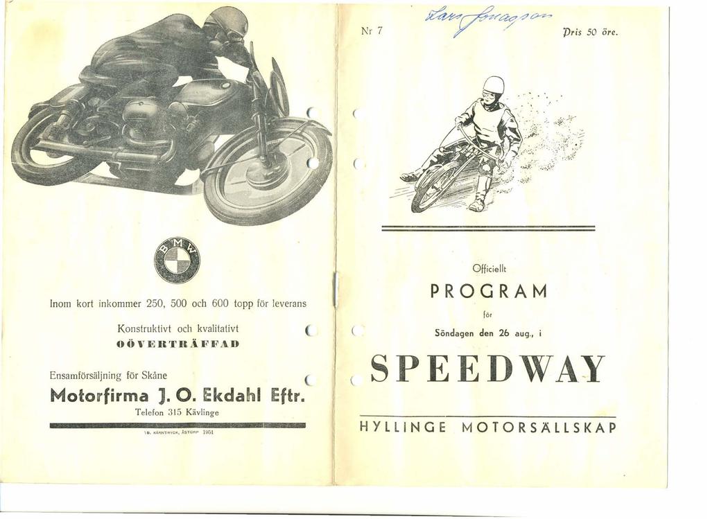 Nr 7 'j)ris 50 öre. ~.