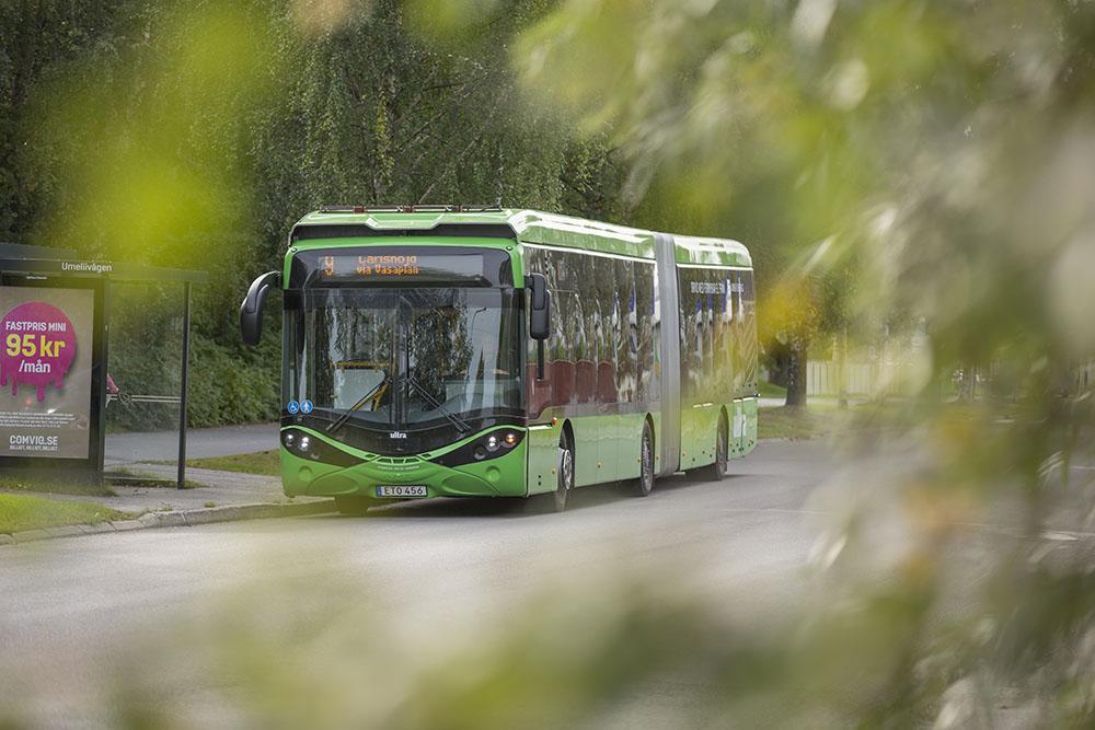 Målsättningen är att år 2020 ska 70% av andelen körda km ske med elbussar inom lokaltrafiken. Idag finns 9 st. elbussar och till år 2019 kommer ytterligare 25 bussar att köpas in.