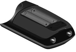 Förbered handenheten 1 Sätt i de medföljande batterierna, stäng batterilocket > Kom ihåg att sätta i batterierna med plus- och minuspolerna åt rätt håll (se