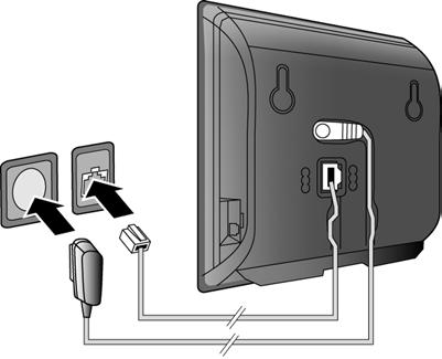 Använd endast den medföljande telefonsladden och den medföljande nätadaptern.