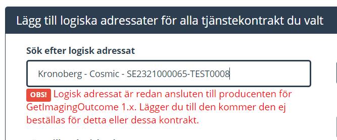 För att beställa behörighet att adressera