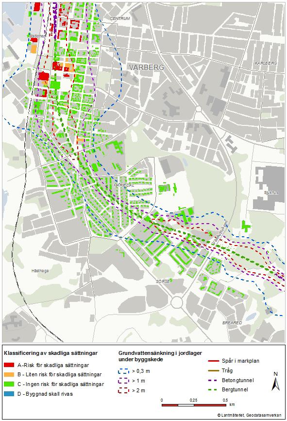 Varbergstunneln, Västkustbanan, Varberg-Hamra Miljökonsekvensbeskrivning Kapitel 7 - Påverkan, effekter och konsekvenser av