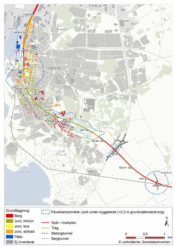Varbergstunneln, Västkustbanan, Varberg-Hamra Miljökonsekvensbeskrivning Kapitel 5 -
