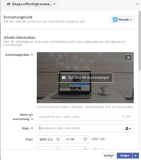 Tips avseende evenemang via Facebook Lägger ni upp era evenemang via Facebook? Om inte så rekommenderar vi att ni börjar med det.