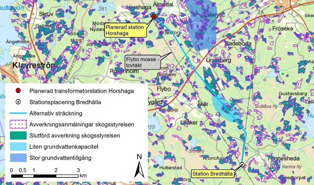 följd av en helt ny ledningsgata i området bedöms dock sammantaget medföra en måttlig påverkan. 7.2 