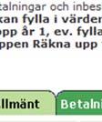 inbetalningar är