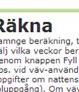 I fliken Räkna anges