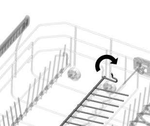 är placerade så att alla smutsiga ytor är vända mot vattenstrålarna som kommer från botten.