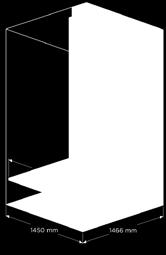 Väggstorlek: 1 366 x 880 mm Klassificerad last: 250 kg/3 personer S9 Plattformstorlek: 1 100 x 830 mm