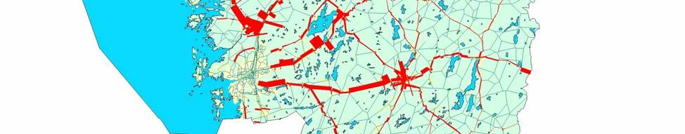 Några särskilt sårbara länkar är E20 vid Aspen,
