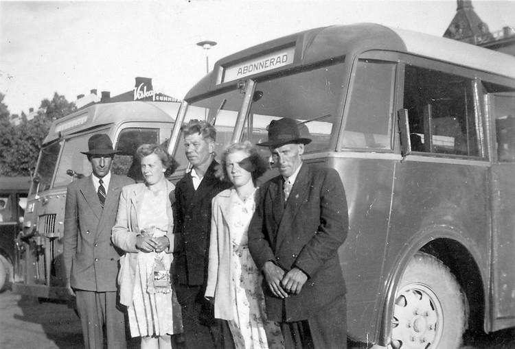 Bussresa omkring 1950.