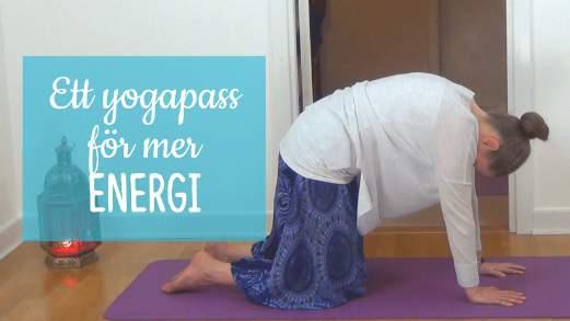 8. Yoga för mer energi Varmt välkommen till dag 8! Idag ska vi fortsätta att göra yoga för att få lite mer energi! Idag ska du få välja på två videos med två olika yogapass.