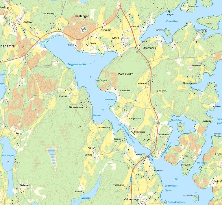 Bergshamraviken Bergshamraviken är en trösklad havsvik som sträcker sig från Bergshamra i norr till Stäkhålet vid Vettershagabron i söder. Vattenförekomsten yta uppgår till 1,8 km2.