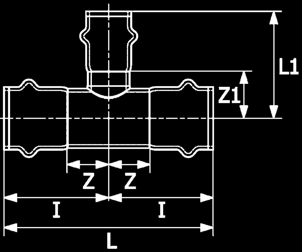 T-rör Artikel nr d L L1 Z Z1 I 155 64 36 12 56 35 10 17 28 155 64 37 15 74 36 16 15 37 155 64 38 18 80 37 19 16 40 155
