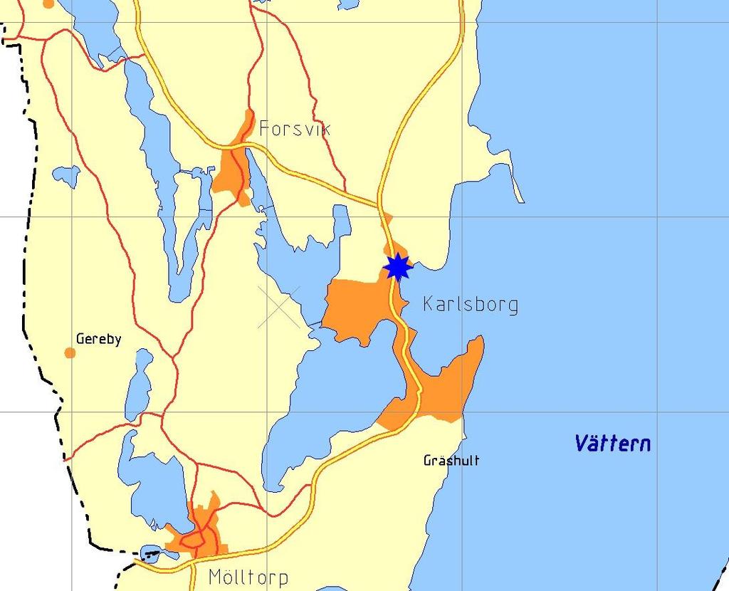 2016-04-13 4(19) PLANDATA Läge och areal Planområdet ligger i den norra delen av Karlsborgs tätort. Området ligger längs den västra stranden av Vättern.