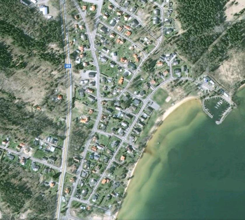 2016-04-13 8(19) Flygbild över Hanken. (Google.se) Vattenområdet har i gällande plan bestämmelsen Vattenområde, som får överbyggas endast i viss omfattning.