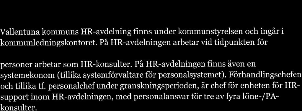 På HR-vdelningen rbetr vid tidpunliten för grnskningen tio personer; fin personer rbetr som kine-/pa-konsulter och fyr personer rbetr som HR-konsulter.