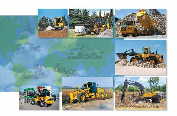 Teknik på människans villkor Volvo Construction Equipment är en av världens ledande till ver ka re av an lägg ning smaski ner med hjullastare, gräv ma ski ner, ramstyrda dumprar, väghyvlar m m på