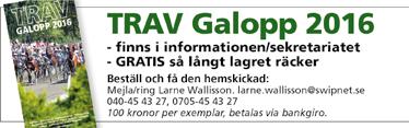Torsdag.-. Anmälan: Fredag.-. torsdag.-. Banmästare: Håkan - Jörgen - TÄVLINGSRUTINER ALKOTEST på Inskrivningen. ALLA LOPP.