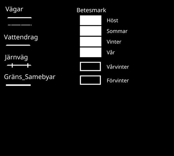 Renbetesmark årstid 0 Skala: 1:867 300 50 000 Vindelkroken Ammarfjället Tärnasjön Rödingvik Björkfjället Kraddsele Juktan Viktoriakyrkan Överst- Vindelälven Ammarnäs Danasjö Jillesnåle