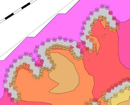 8.1 Lamellhus (A) 8.1.1 Ljudnivå vid fasad Beräkningarna visar att ekvivalenta ljudnivåer för fasader mot Mälarbanan överstiger db(a).