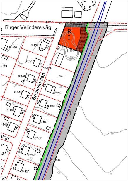 Sida 6 (9) Norra delen av planområdet Södra delen av planområdet Planbestämmelser MARKANVÄNDNING Kvartersmark: R Tj Besöksanläggningar Markanvändning för ändamål som inte avser stadigvarande vistelse
