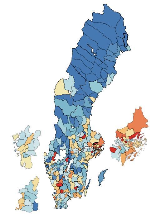 Lokala förutsättningar Stora skillnader mellan olika kommuner, tex inom demografi, klimat,