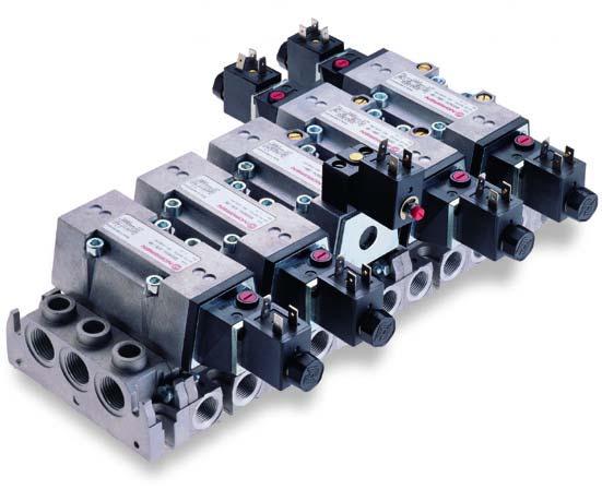 ISO STAR El- och luftstyrda ISO-ventiler Plattmonterade, ISO 1, ISO 2 och ISO 3 Temperaturområde Slid och foder Tätningar -15 C till +50 C för elstyrda -15 C till +80 C för luftstyrda Tryckluft,