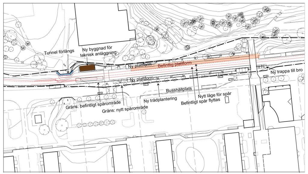 Upprustning av Saltsjöbanan, Fisksätra station 11 (24) 3. Planförslaget Ny stationsanläggning Fisksätra station byggs om och utvidgas.