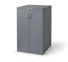 idun 290 x 290 mm 390: VR 01-G FREJA För 190/240 l kärl H 1150 x B 710 x D 775 mm 3295: VR 02-G ODEN Öppningsbar toppskiva För 190/240 l kärl H 1150 x B 710 x D 775 mm 4150: VR 03-G YMER För säckvagn